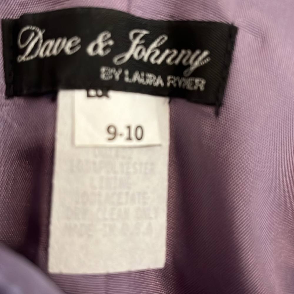 Women’s/teen Dave & Johnny long lilac formal gown size 9-10 petite strapless sha - Picture 3 of 6